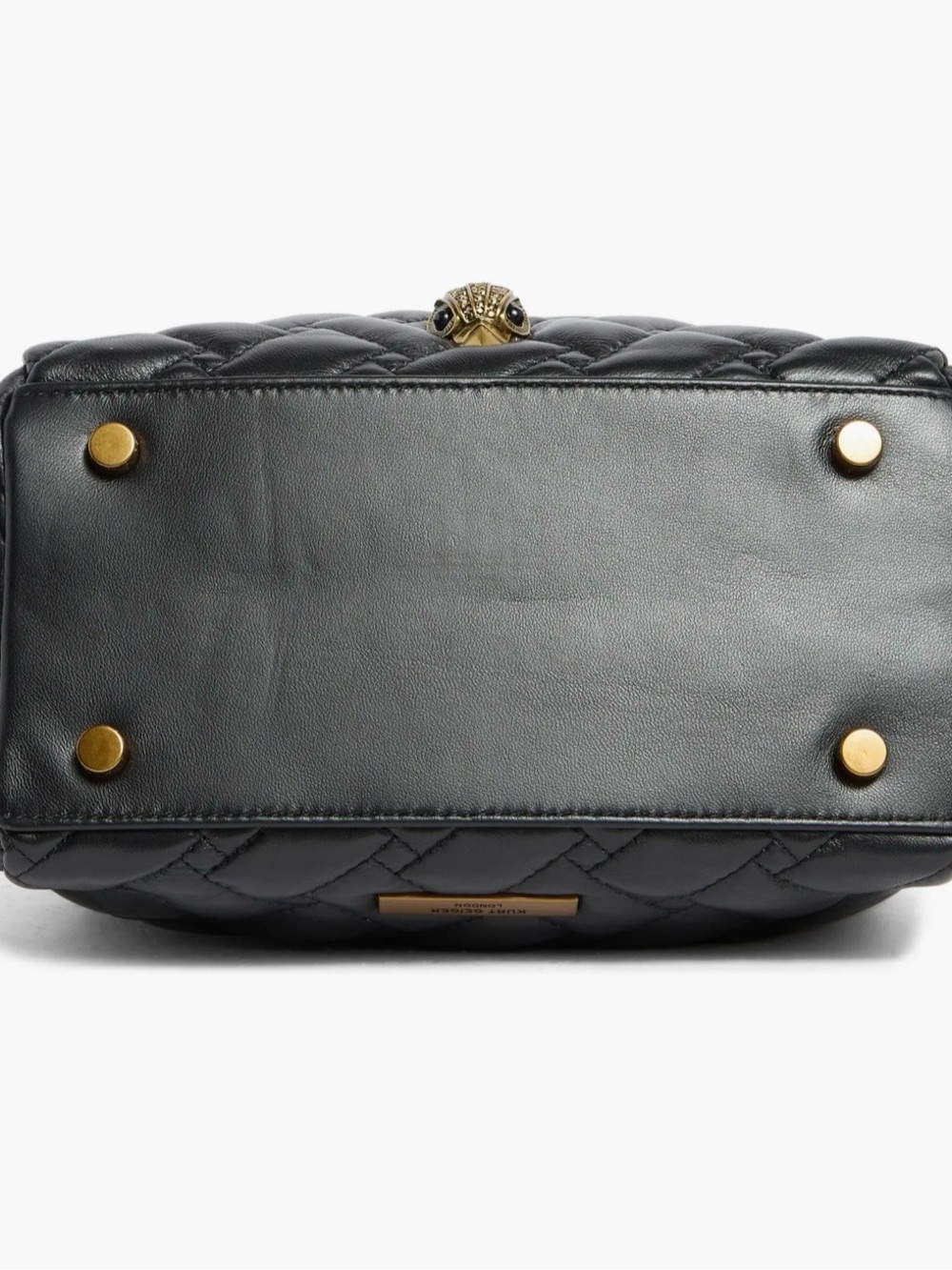 🖤 NWT KURT GEIGER SMALL KENSINGTON BLACK LEATHER DRAWSTRING BAG! - Picture 12 of 16
